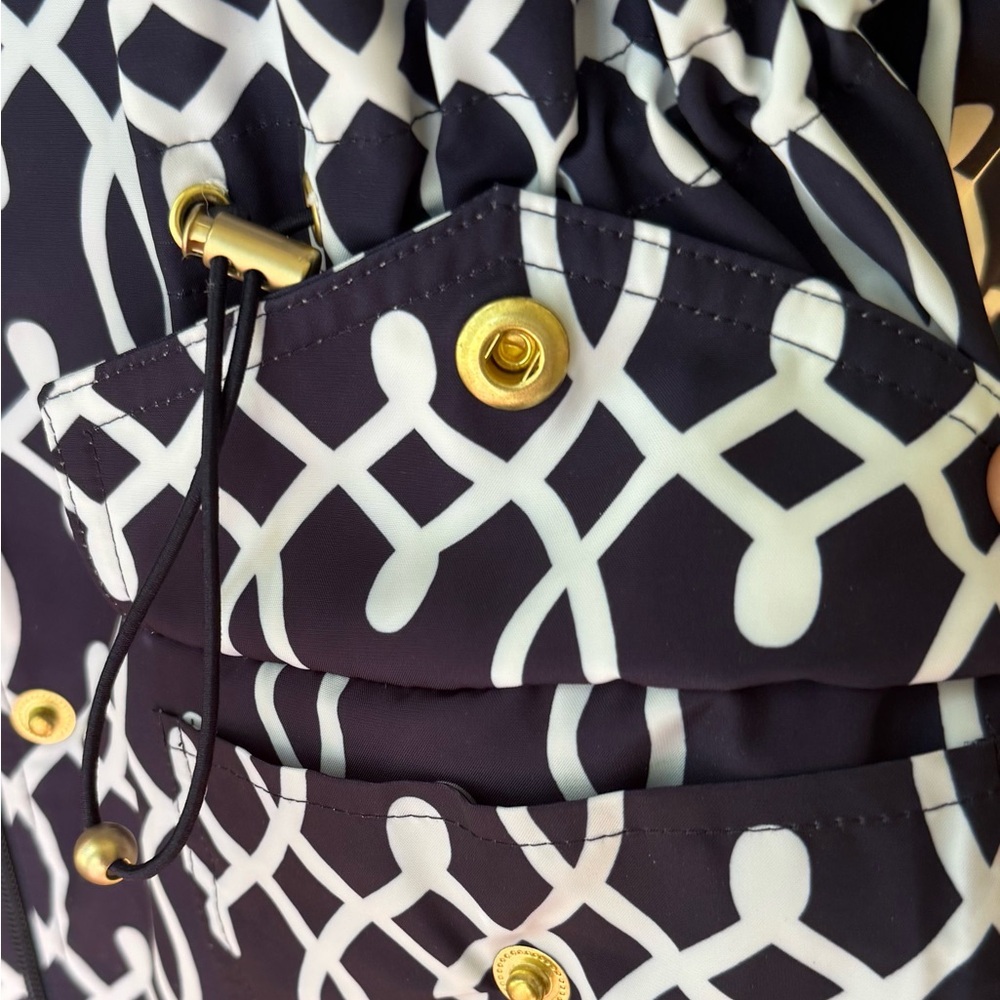 Crown and Ivy Navy and White Patterned Jacket- NWOT-Large - Picture 9 of 11